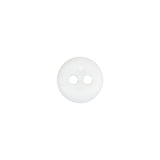 White Sawtooth Rim Plastic 2-Hole Button - 18L/11.5mm
