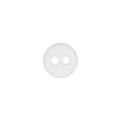White Sawtooth Rim Plastic 2-Hole Button - 18L/11.5mm
