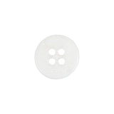 Italian White Faceted 4-Hole Nylon Button - 24L/15mm