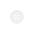 Italian White Faceted 4-Hole Nylon Button - 24L/15mm