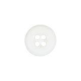 Italian White Faceted 4-Hole Nylon Button - 24L/15mm