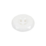 Italian White Faceted 4-Hole Nylon Button - 33L/21mm