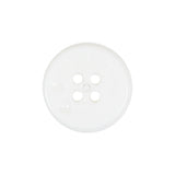 Italian White Faceted 4-Hole Nylon Button - 33L/21mm