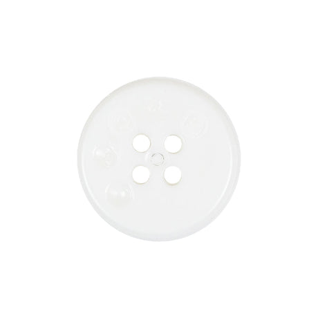 Italian White Faceted 4-Hole Nylon Button - 33L/21mm