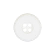 Italian White Faceted 4-Hole Nylon Button - 33L/21mm