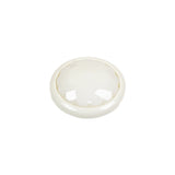 Italian White Faceted Dome Self Back Plastic Button - 30L/19mm