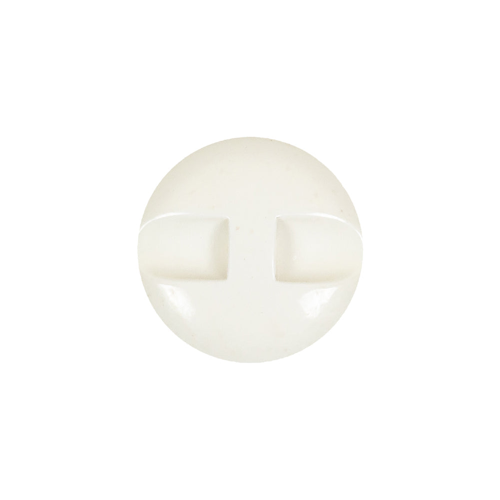 Italian White Faceted Dome Self Back Plastic Button - 30L/19mm