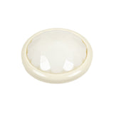 Italian White Faceted Dome Self Back Plastic Button - 40L/25.5mm