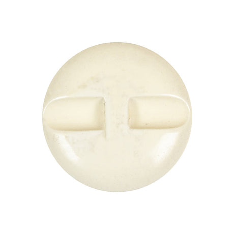 Italian White Faceted Dome Self Back Plastic Button - 40L/25.5mm