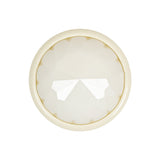 Italian White Faceted Dome Self Back Plastic Button - 40L/25.5mm