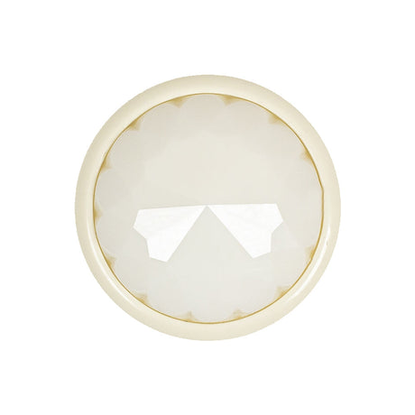 Italian White Faceted Dome Self Back Plastic Button - 40L/25.5mm