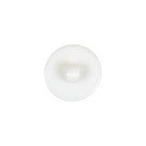 Italian White Faceted Center Floral Molded Shank Back Plastic Button - 24L/15mm
