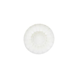Italian White Faceted Center Floral Molded Shank Back Plastic Button - 24L/15mm