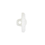 Italian White Faceted Center Floral Molded Shank Back Plastic Button - 30L/19mm