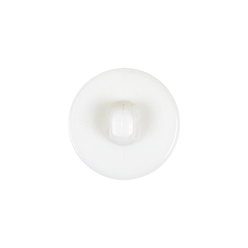 Italian White Faceted Center Floral Molded Shank Back Plastic Button - 30L/19mm