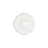 Italian White Faceted Center Floral Molded Shank Back Plastic Button - 30L/19mm
