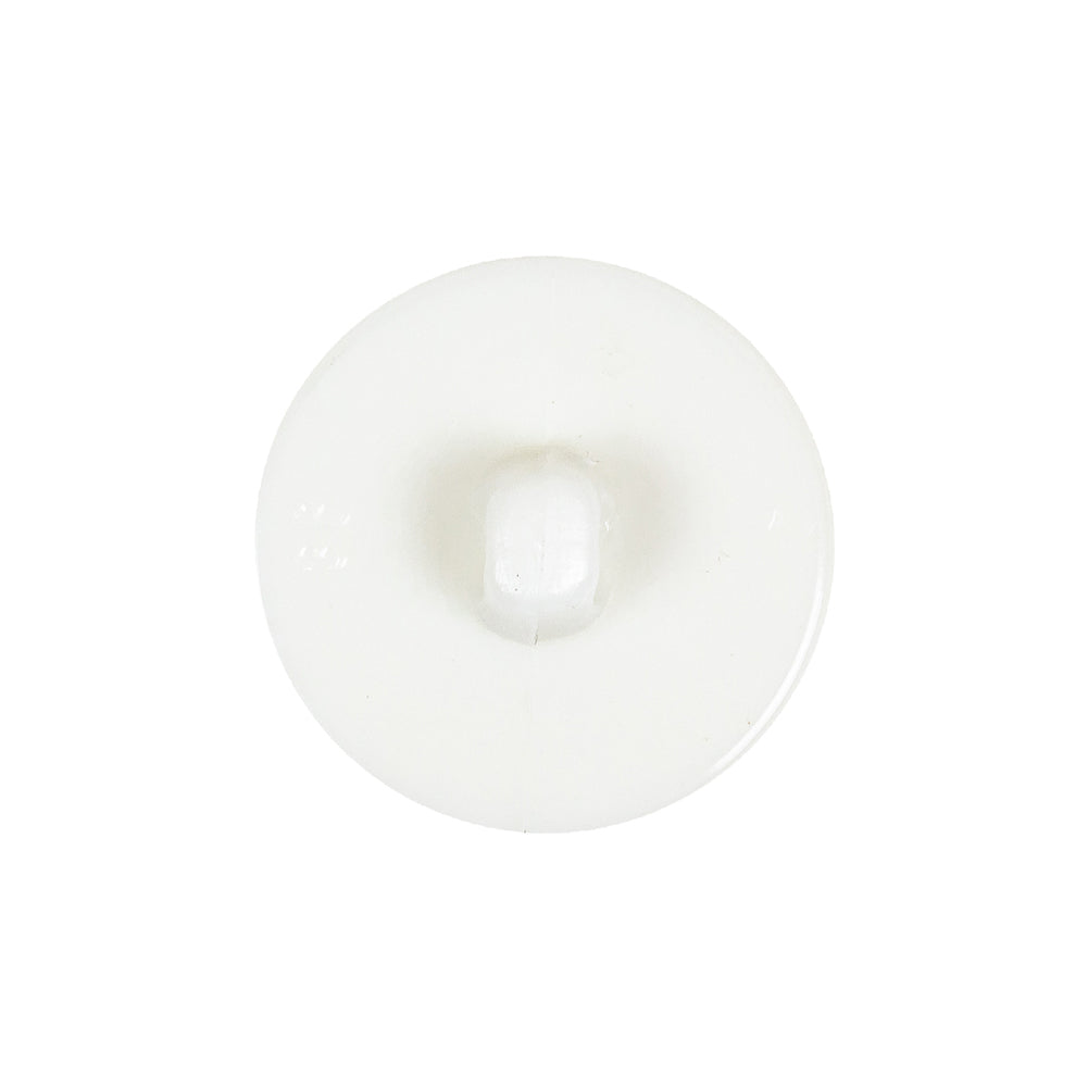 Italian White Faceted Center Floral Molded Shank Back Plastic Button - 36L/23mm