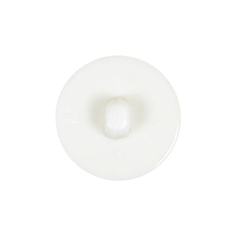Italian White Faceted Center Floral Molded Shank Back Plastic Button - 36L/23mm