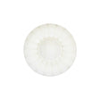 Italian White Faceted Center Floral Molded Shank Back Plastic Button - 36L/23mm