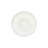 Italian White Faceted Center Floral Molded Shank Back Plastic Button - 36L/23mm