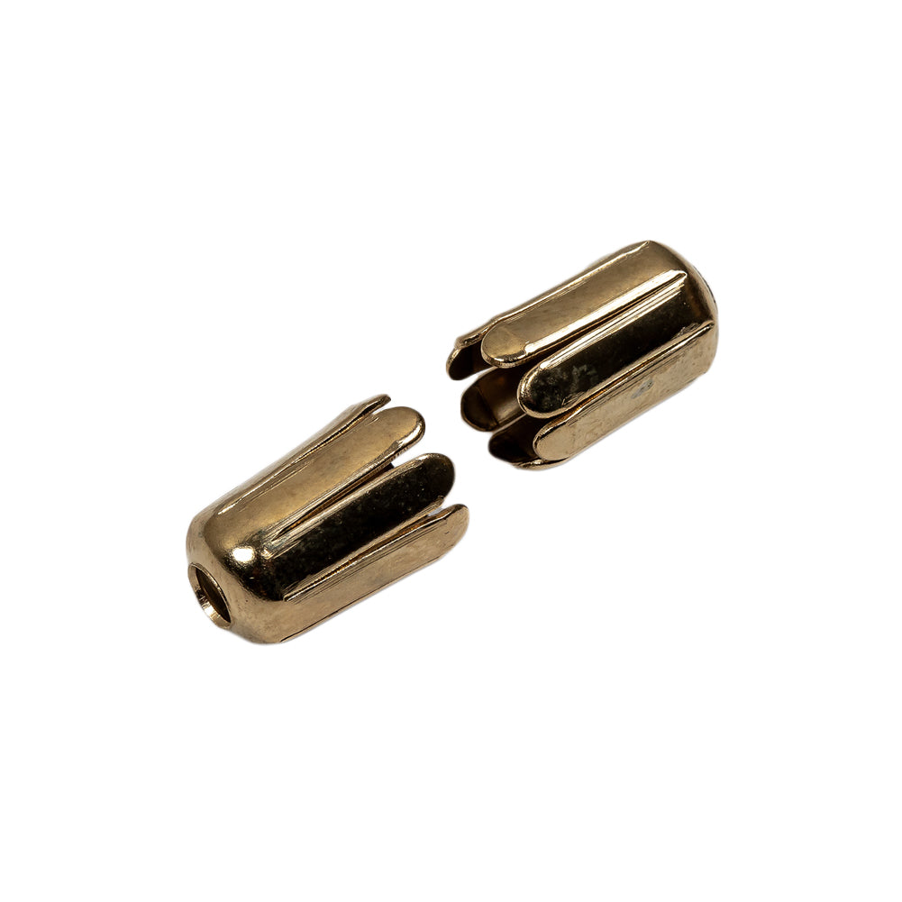 Gold Metal Tassel Stoppers Pair - 0.5" x 0.375"