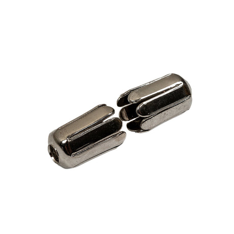 Silver Metal Tassel Stoppers Pair - 0.5" x 0.375"