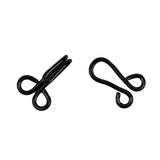Black Metal Hook and Eye Closure - 0.625" X 1.5"