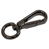 Gunmetal Clasp Closure with Round Swivel Bottom - 2" X 0.75"