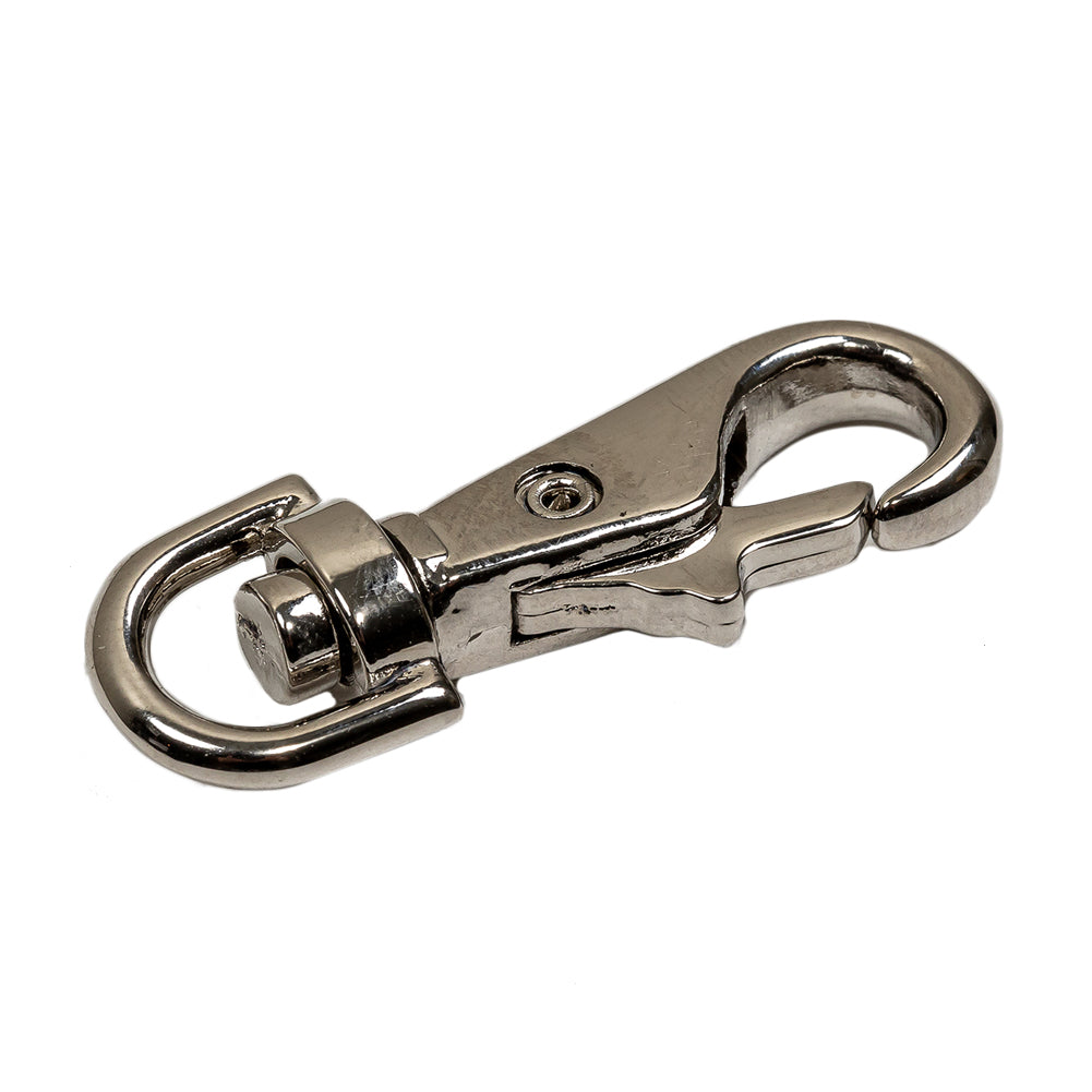 Silver Metal Clasp Closure with Swivel Bottom - 1.5" X 0.5"