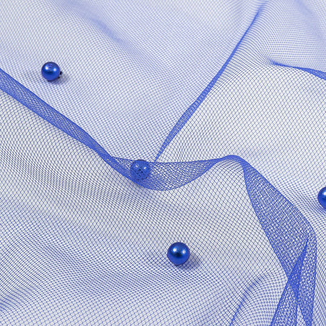 Beaded Tulle - Cobalt - Sylvie Collection