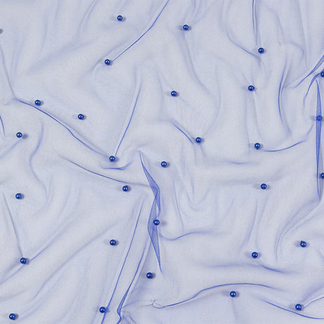 Beaded Tulle - Cobalt - Sylvie Collection
