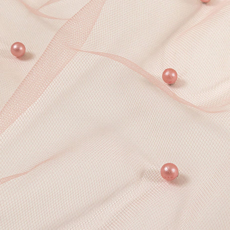 Beaded Tulle - Coral Haze - Sylvie Collection