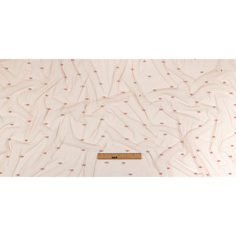 Beaded Tulle - Coral Haze - Sylvie Collection