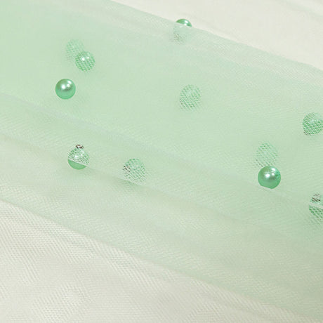 Beaded Tulle - Aqua - Sylvie Collection