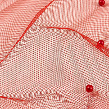 Beaded Tulle - Red - Sylvie Collection