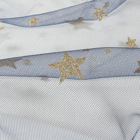 Starry Glitter Tulle - Bright Navy