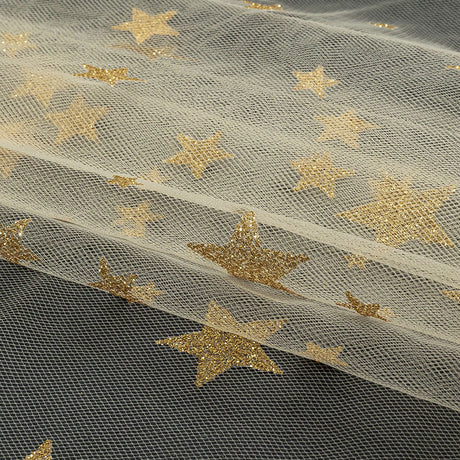Starry Glitter Tulle - Ivory