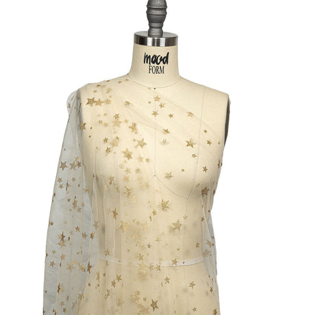 Starry Glitter Tulle - Ivory