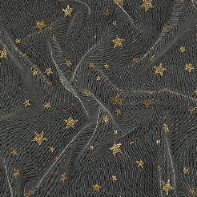 Starry Glitter Tulle - Ivory