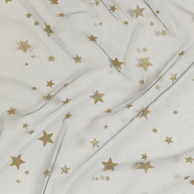 Starry Glitter Tulle - Storm