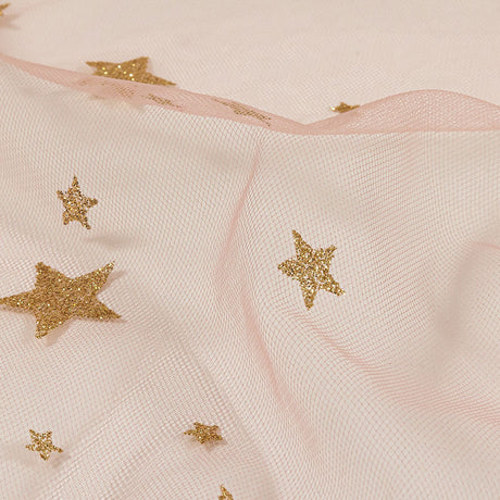 Starry Glitter Tulle - Pale Pink