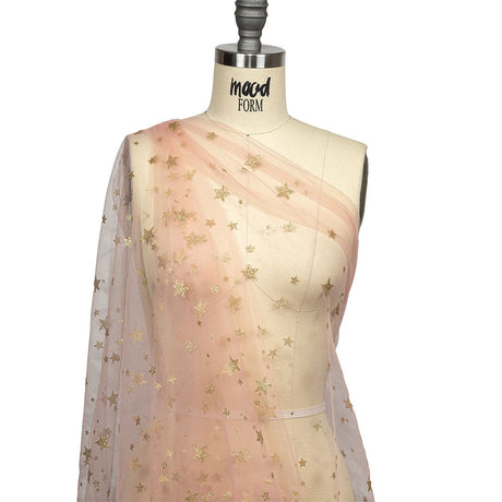 Starry Glitter Tulle - Pale Pink