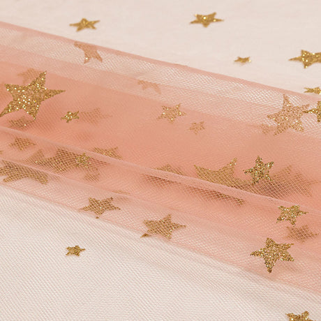 Starry Glitter Tulle - Pale Pink
