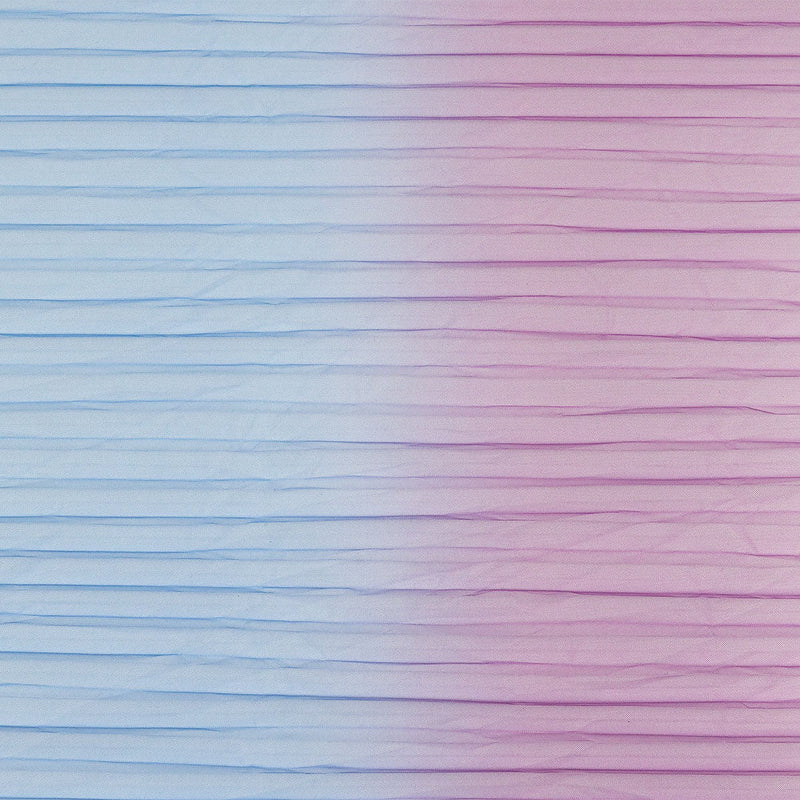 Blue, Purple and Pink Ombre Pleated Tulle