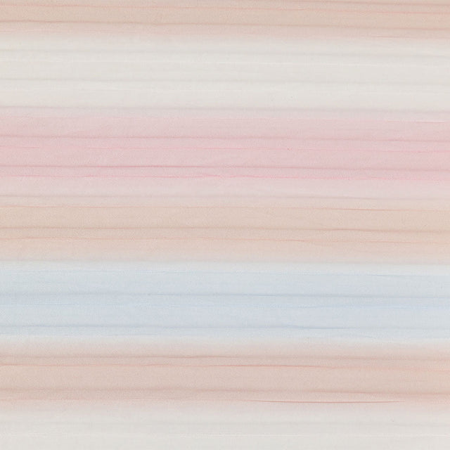 Pink, Peach and Blue Ombre Stripes Pleated Tulle