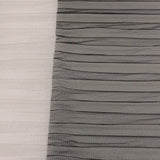 Gray and Pink Ombre Stripes Pleated Tulle