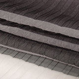 Gray and Pink Ombre Stripes Pleated Tulle