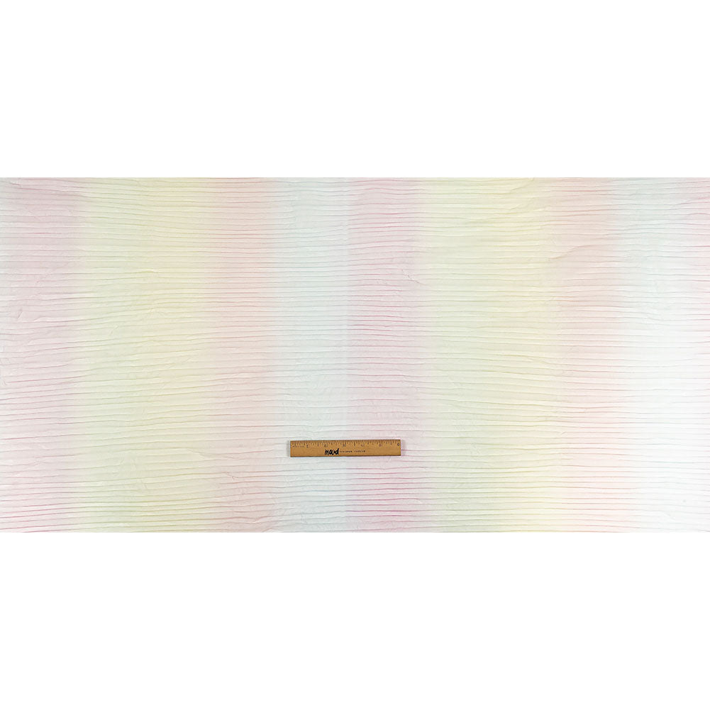 Pastel Rainbow Ombre Stripes Pleated Tulle