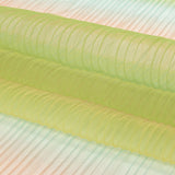 Green, Yellow and Orange Ombre Stripes Pleated Tulle