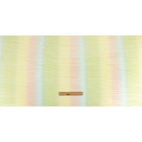 Green, Yellow and Orange Ombre Stripes Pleated Tulle
